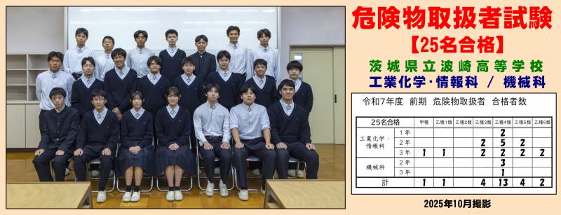 令和7年度 前期 危険物取扱者試験 合格